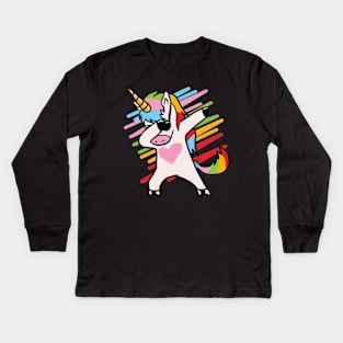 Dabbing Unicorn and Unicorn Dab- Kids Long Sleeve T-Shirt